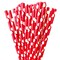 Bakell - Red with White Polka Dot Cake Pop Party Straws - 24pc